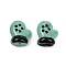 Handmade Lampwork Enamel Beads, Glove, Medium Aquamarine, 17.5x15x10mm, Hole: 1mm