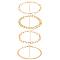 4Pcs 4 Style Alloy Curb & Cable & Paperclip & Herringbone Chain Bracelets Set for Men Women, Golden, 7-1/8~7-1/2 inch(18~19.1cm), 1Pc/style