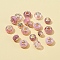 DIY Beads Jewelry Making Finding Kits, Including Opaque Resin & Glass & Acrylic & 304 Stainless Steel  European Beads, Pink, 11~14x7~9mm, Hole: 5mm, 18pcs/bag