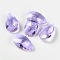 Faceted Teardrop Glass Pendants, Lilac, 22x13x7mm, Hole: 1mm