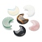 Natural & Synthetic Gemstone Cabochons, No Hole/Undrilled, for Wire Wrapped Pendant Making, Moon, 34~35x29~30x7.5~9mm