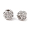 Brass Micro Pave Clear Cubic Zirconia Spacer Beads, Column, Platinum, 3.5x3.5mm, Hole: 1.2mm