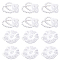 12Pcs 2 Styles Plastic Imitation Pearl Stretch Bracelets, with Lace Edges, for Bridesmaid, Bridal, Party Jewelry, Creamy White, 6pcs/style