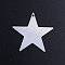 Tarnish Resistant 201 Stainless Steel Charms, Star, Stainless Steel Color, 25x26x1mm, Hole: 1.2mm