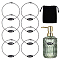 8Pcs 2 Styles Zinc Alloy Charm Bracelets, with Cable Chains and Velvet Bags, Oval with Word Lotion/Soap, Electrophoresis Black, 9-7/8 inch(25cm), 4pcs/style