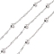 Tarnish Resistant 304 Stainless Steel Satellite Chains, with Spool, Soldered, Stainless Steel Color, 1.8x1.8x0.2mm, about 32.81 Feet(10m)/Roll