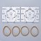 Flower Plastic Candle Molds, for Candle Making Tools, with Elastic Cord, Clear, 92x110x41mm, Hole: 35x35mm, Inner Diameter: 80x54mm