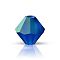 Preciosa® Crystal Beads, Czech Crystal, Bicone(451 69 302 Rondelle), 30240 20019 Cobalt Blue AB Matt, 6mm, Hole: 1mm