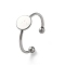 Non-Tarnish Adjustable 304 Stainless Steel Finger Rings Components, Pad Ring Base Findings, Flat Round, Stainless Steel Color, US Size 8 1/2(18.5mm), Tray: 8mm.