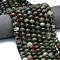 Natural African Bloodstone Beads Strands, Pumpkin Shape, with Seed Beads, 12~12.5x8~8.5mm, Hole: 1mm, about 36~37pcs/strand, 15.20''(38.6cm)