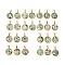PVD Vacuum Plating 304 Stainless Steel with Paua Shell Pendants, Golden, Flat Round with Letter Charm, Letter A~Z, 18x16x1.5mm, Hole: 3x6mm