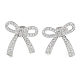 Женские серьги-гвоздики из латуни с прозрачным фианитом EJEW-S225-04P-1
