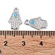 Латунные микропаве прозрачные кубические циркониевые подвески KK-F871-47P-3