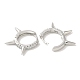 Серьги-кольца из латуни с микропаве из кубического циркония EJEW-R162-51P-2