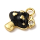 Кулоны с эмалью из латуни с прозрачным кубическим цирконием KK-I276-26G-3