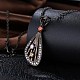 Модные латунные микро проложить циркония кулон ожерелья NJEW-BB34096-5