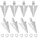 50 шт. подвески из нержавеющей стали 201 STAS-CN0001-21-2