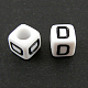 Письмо акриловые европейские бусины X-OPDL-R050-10mm-D-1