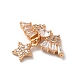 Латунные микропаве прозрачные подвески с фианитом KK-C062-065G-2