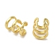 Серьги-клипсы из латуни с гальваническим покрытием EJEW-R162-25G-2