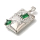 Латунные микро проложить кубического циркония подвески KK-K389-038P-2