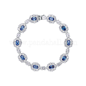 Винтажные серебряные браслеты с цветочными звеньями YI8790-1
