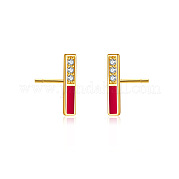 Серьги-гвоздики прямоугольник s925 из стерлингового серебра KX7228-5
