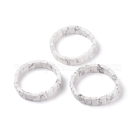 Естественно Howlite стрейч браслеты BJEW-F406-B21-1