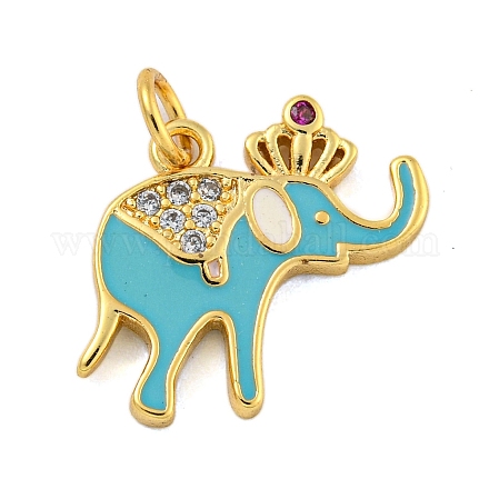 Латунные микропаве прозрачные подвески с фианитом KK-R159-18G-03-1