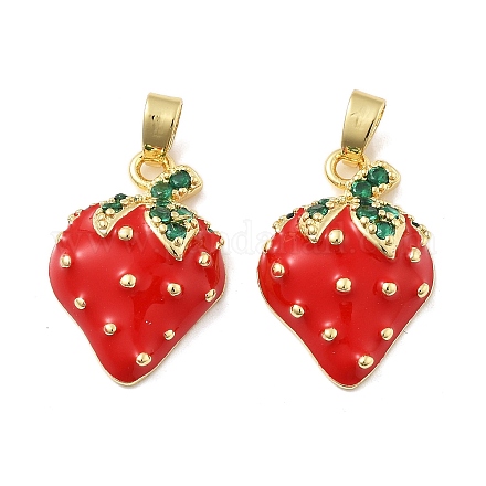 Подвески из клубничной латуни с микропаве из кубических цирконий KK-M325-14A-G-1