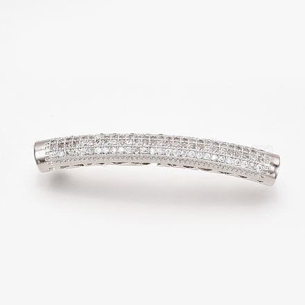 Латунные микро проложить кубических бусин циркония трубки ZIRC-T004-75P-1