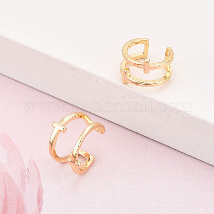 Серьги-манжеты из латуни KK-T074-44G-1