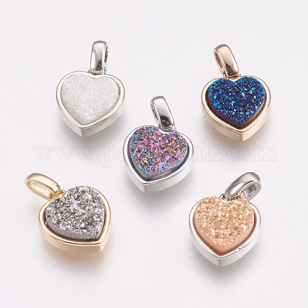 Естественно druzy агат подвески KK-G343-15-1