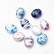 Handmade Lampwork Beads, Oval, Mixed Color, 21x17x12mm, Hole: 1~3mm