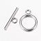 Tarnish Resistant 304 Stainless Steel Toggle Clasps, Stainless Steel Color, Ring: 20.5x15.5x2mm, Hole: 3mm, Bar: 23x7x2mm, Hole: 3mm