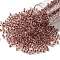 TOHO Round Seed Beads, Japanese Seed Beads, (342) Inside Color Crystal/Indian Red Lined, 8/0, 3mm, Hole: 1mm, about 222pcs/10g