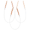 3 Pcs 3 Style Stainless Steel Wire Bamboo Circular Knitting Needles, for Weave are including, Stainless Steel Color, 1pc/style