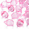 Autumn Theme Transparent Acrylic Pendants, Faceted, 3D Persimmon, Pearl Pink, 27.5x19.5mm, Hole: 4mm, about 95pcs/500g
