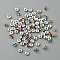 Brass Grade A Rhinestone Spacer Beads, Silver Color Plated, Nickel Free, Rondelle, Mixed Color, 4x2mm, Hole: 0.8mm