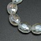 Faceted Electroplate Crystal Glass Oval Beads Strands, AB Color Plated, 16x12x7mm, Hole: 1mm, about 50pcs/strand, 29 inch