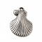 Non-Tarnish 304 Stainless Steel Pendants, Shell, Stainless Steel Color, 18x13x3.5mm, Hole: 1.6mm