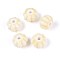 Handmade Porcelain Ceramic Beads, Bright Glazed Porcelain, Pumpkin, Lemon Chiffon, 11x11x7mm, Hole: 2mm