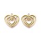 304 Stainless Steel Pendants, Heart Charm, Real 14K Gold Plated, 20x20x2.5mm, Hole: 2mm