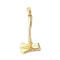 PVD Vacuum Plating 304 Stainless Steel Pendants, Axe Charm, Golden, 54x25x8.5mm, Hole: 4.5x10mm