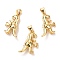 Brass Pendants, Long-Lasting Plated, Dinosaur, Real 18K Gold Plated, 23x17x5mm, Hole: 4x3.5mm