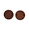 Poplar Wood Links Connectors, Dyed, Flat Round, Saddle Brown, 14.5x2mm, Hole: 1.2mm