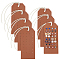 Imitation Leather Earring Organizer Display Cards, Rectangle with Rope, Coconut Brown, 23.5cm, Rectangle: 11x5.5x0.15cm