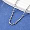Tarnish Resistant Classic Plain 304 Stainless Steel Mens Womens Ball Chain Necklaces, Stainless Steel Color, 23.6 inch(59.9cm), 2.4mm