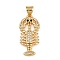 Brass Micro Pave Cubic Zirconia Pendants, Golden, Shrimp, 23x11.5x3mm, Hole: 4x3.5mm