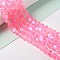 Synthetic Moonstone Beads Strands, Frosted, Round, Pearl Pink, 10mm, Hole: 1mm, about 38~40pcs/strand, 14.96''~15.16''(38~38.5cm)